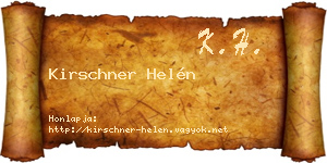 Kirschner Helén névjegykártya